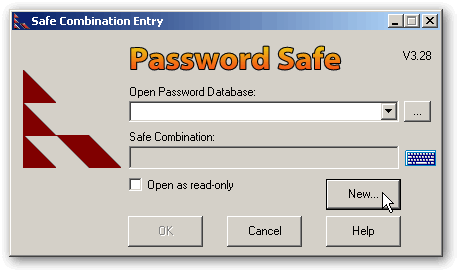 Add new password database to Password Safe