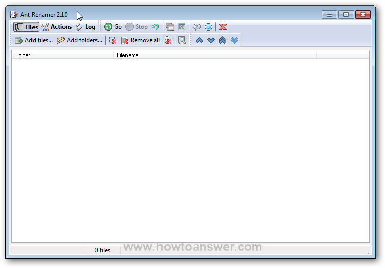 Ant Renamer software interface